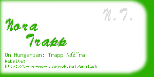 nora trapp business card